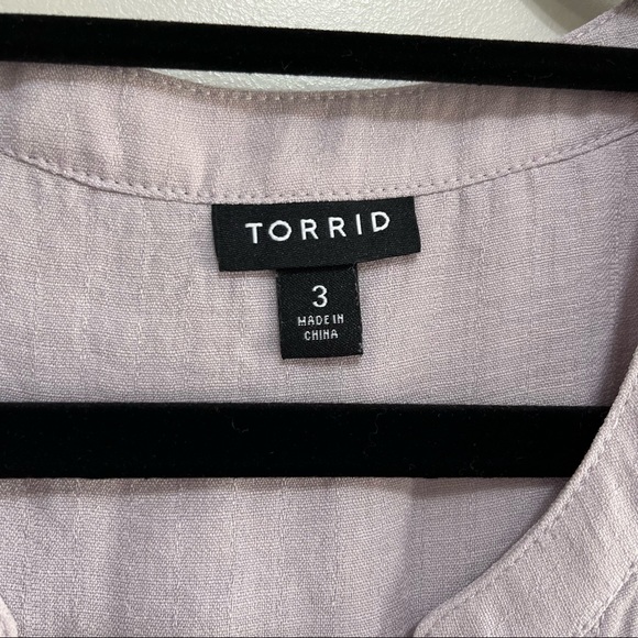 LIKE NEW! TORRID HARPER - LILAC PURPLE GAUZE BUTTON FRONT TUNIC TANK SIZE 3X - Picture 4 of 9